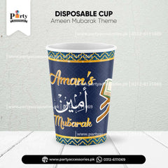 With cups