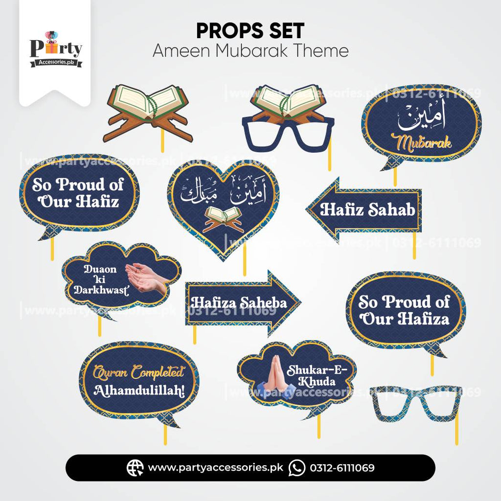 Ameen Mubarak Celebration Props Set (Pack of 15)