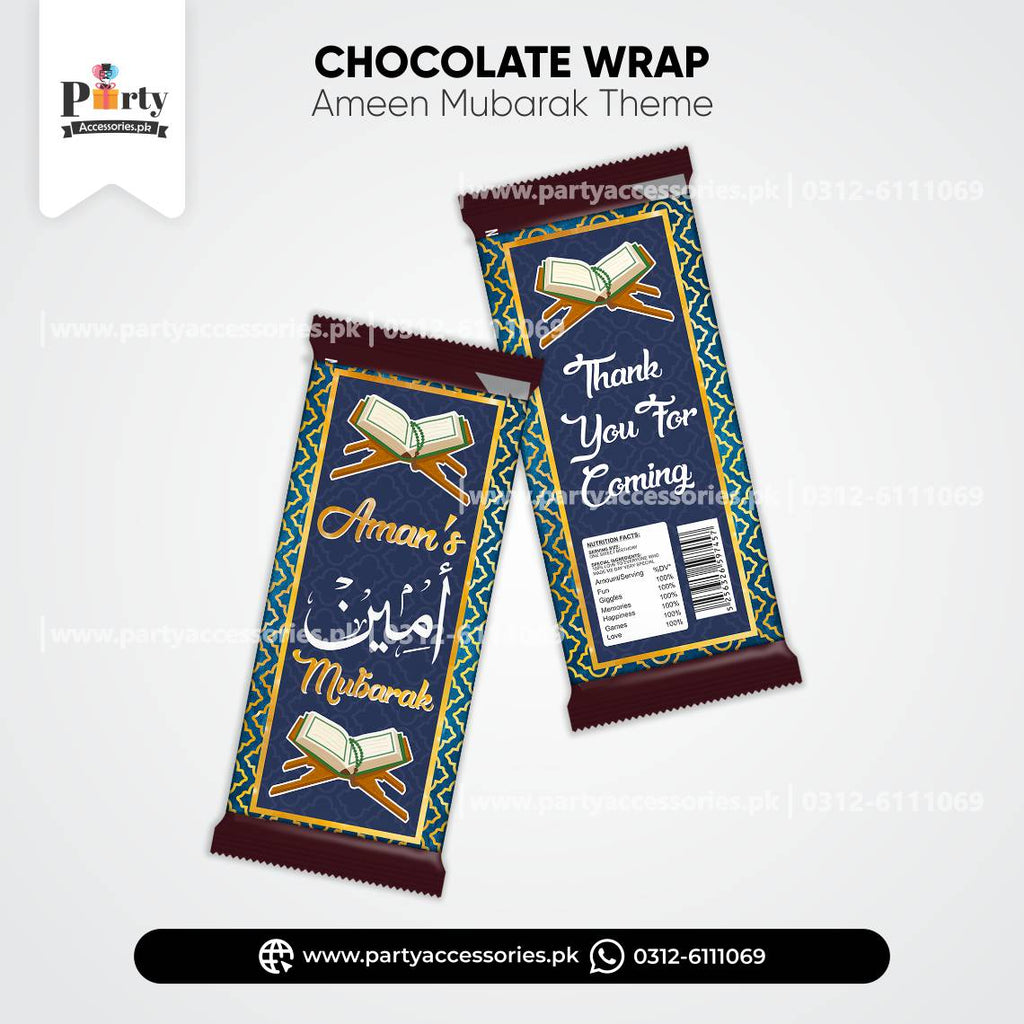 Ameen Mubarak Customized Chocolate Wraps for Decoration 