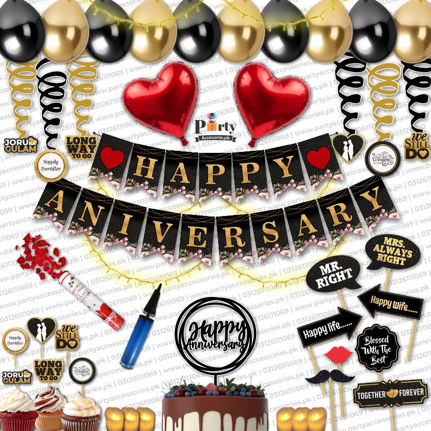 Anniversary Celebration Decoration Combo Set – Complete Party Kit