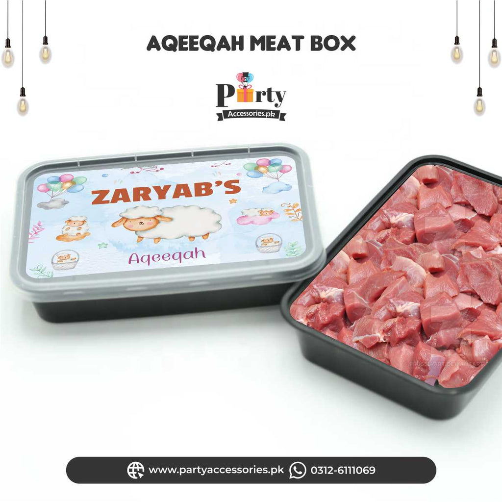 Aqeeqa celebration | Customized Meat boxes | 6 pcs for boy Aqiqah