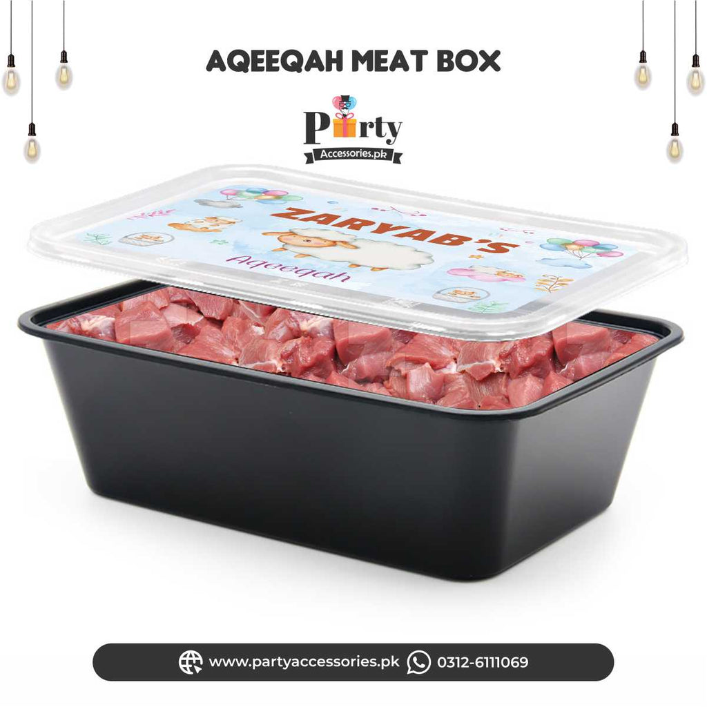 Aqeeqa celebration | Customized Meat boxes | 6 pcs for boy Aqiqah