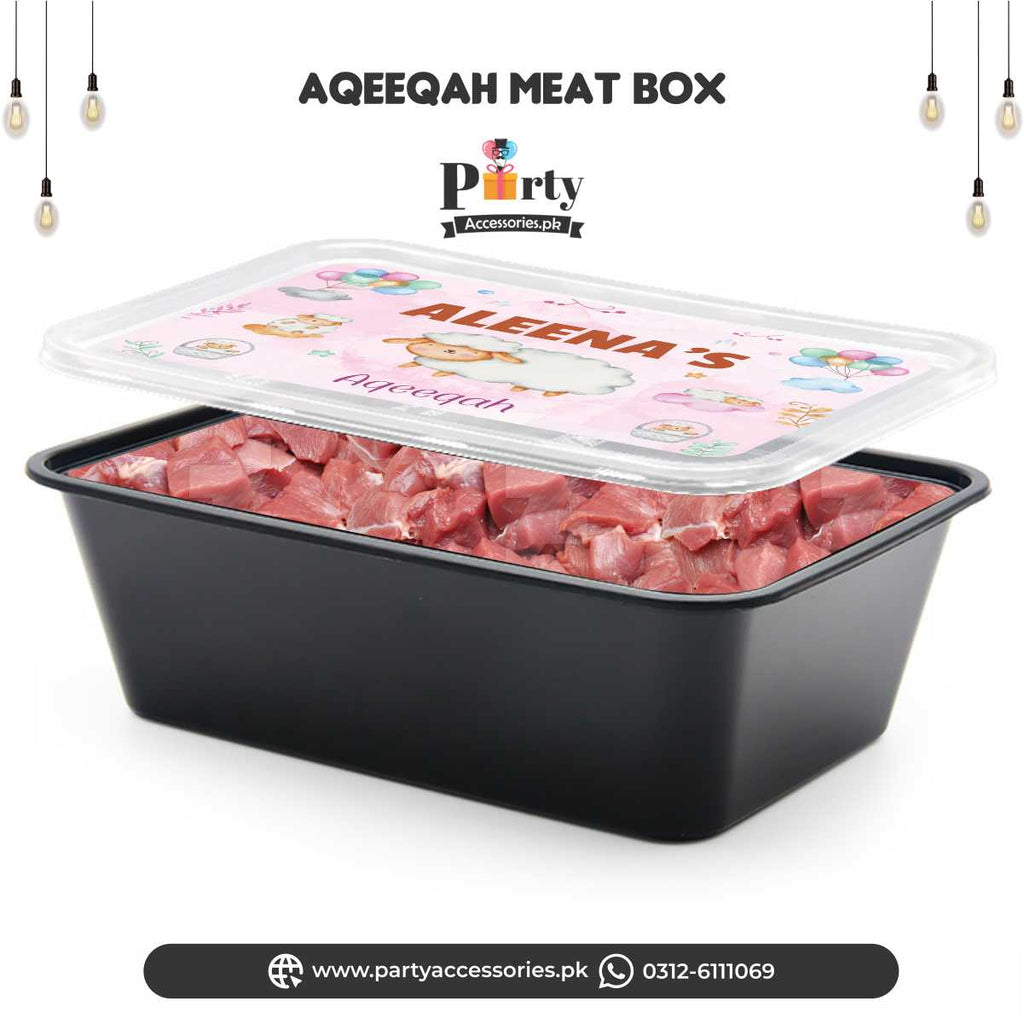 Aqeeqa celebration | Customized Meat boxes | 6 pcs for girl Aqiqah