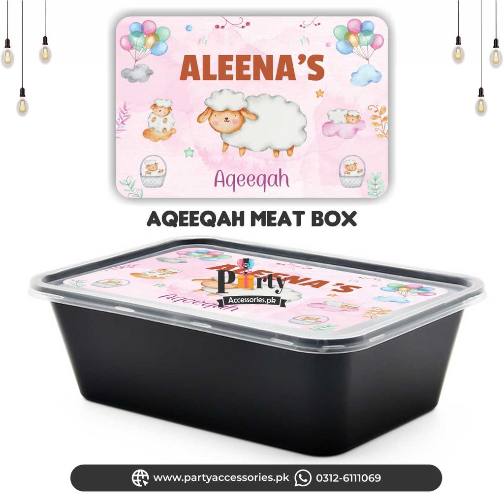 Aqeeqa celebration | Customized Meat boxes | 6 pcs for girl Aqiqah