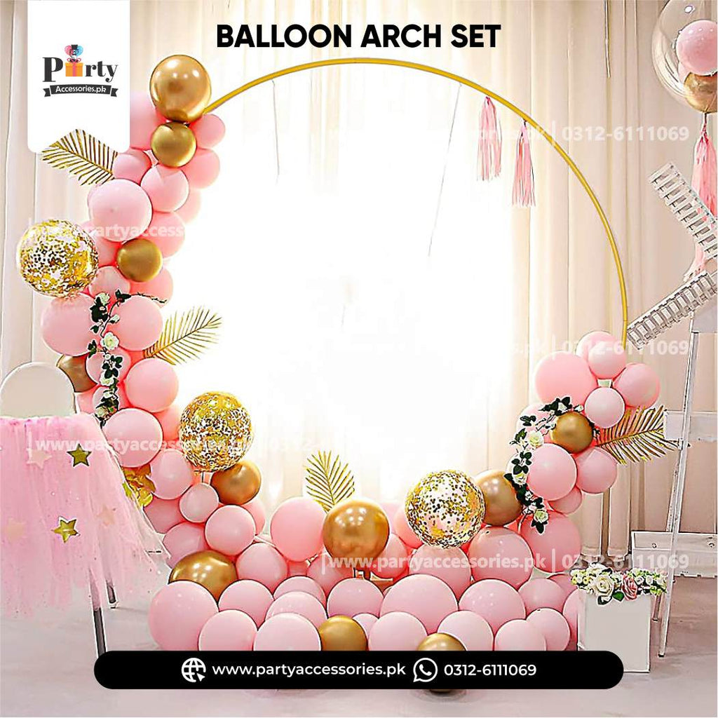 Balloons Arch Kit in pastal pink colors