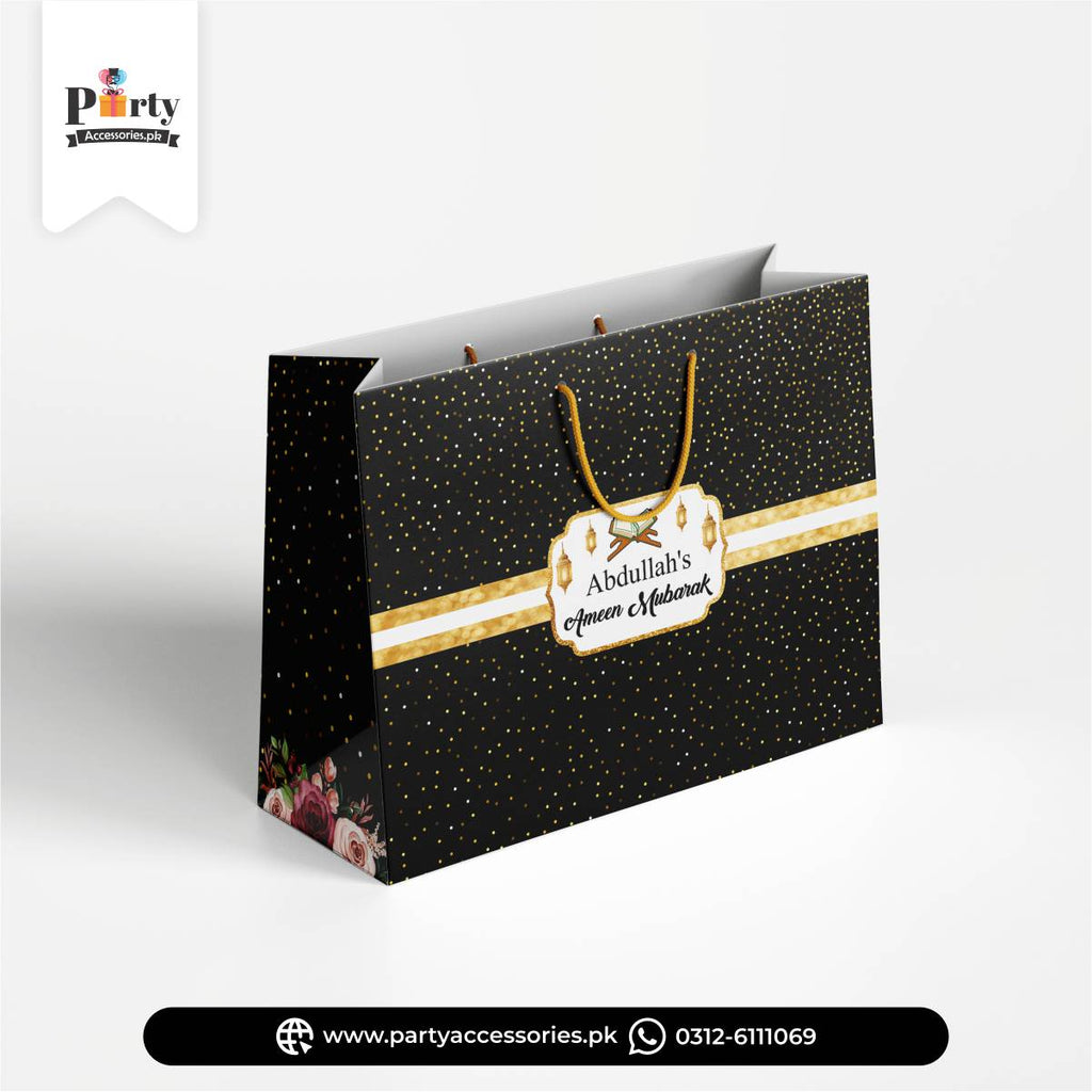 Ameen Mubarak Gift Bag: Customized with Your Name to Carry Jae Namaz and Other Items