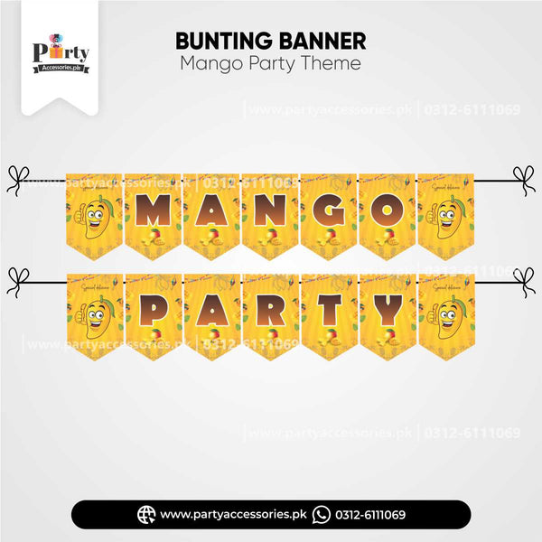 Mango Theme Party Bunting Banner | Personalized Tropical Party Decoration