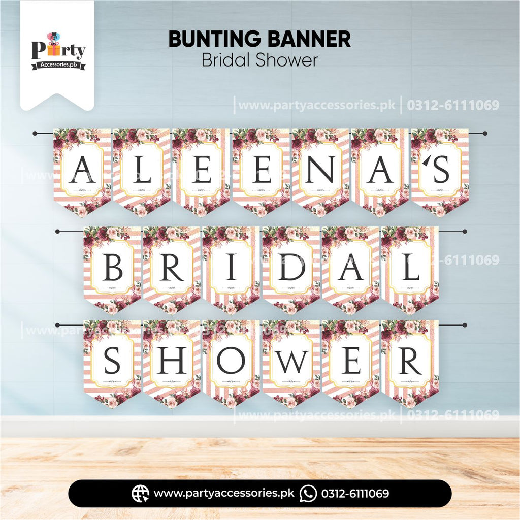 Bridal Shower wall decorationS | Customized Bunting banner amazon decor items