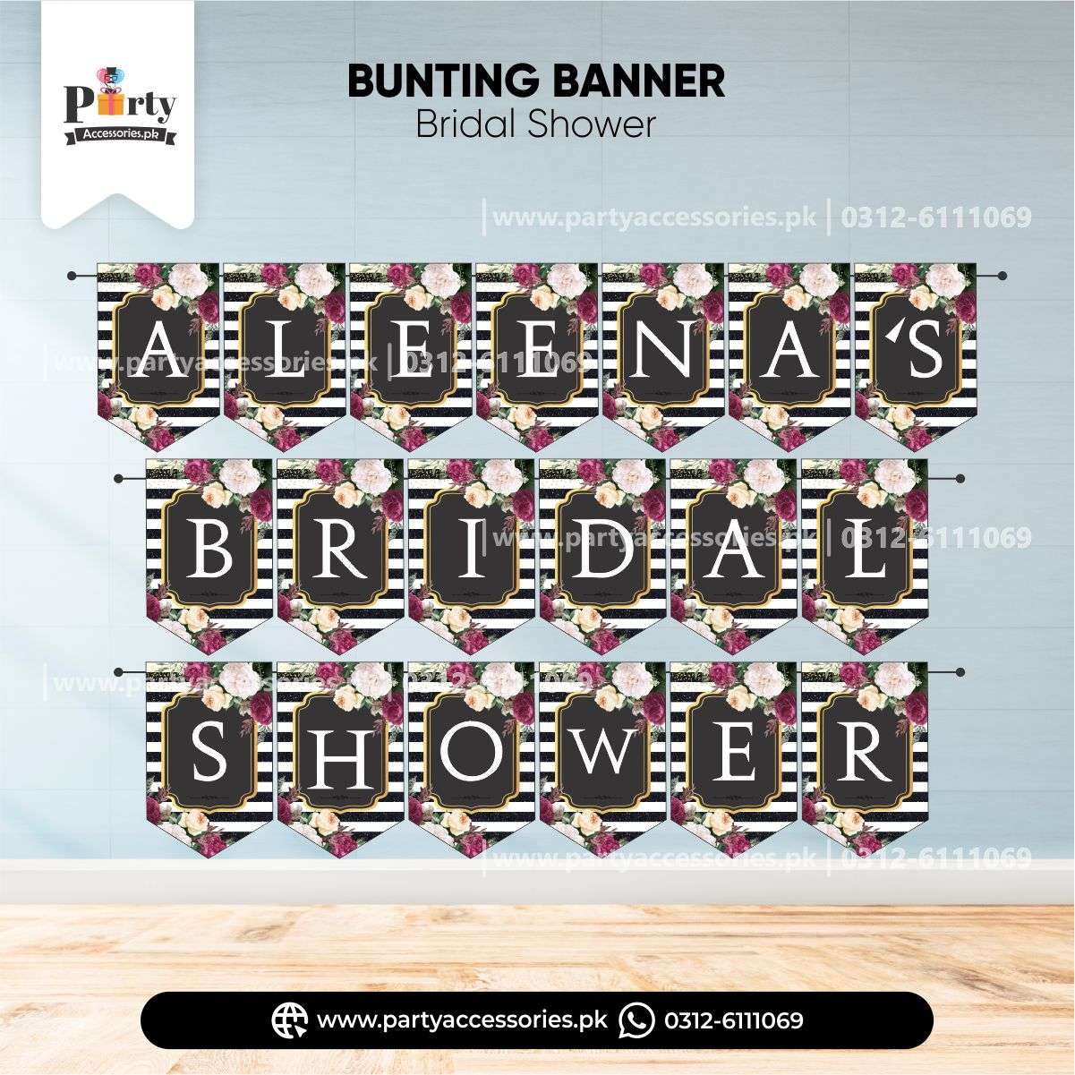 bride to be customized bunting banner 