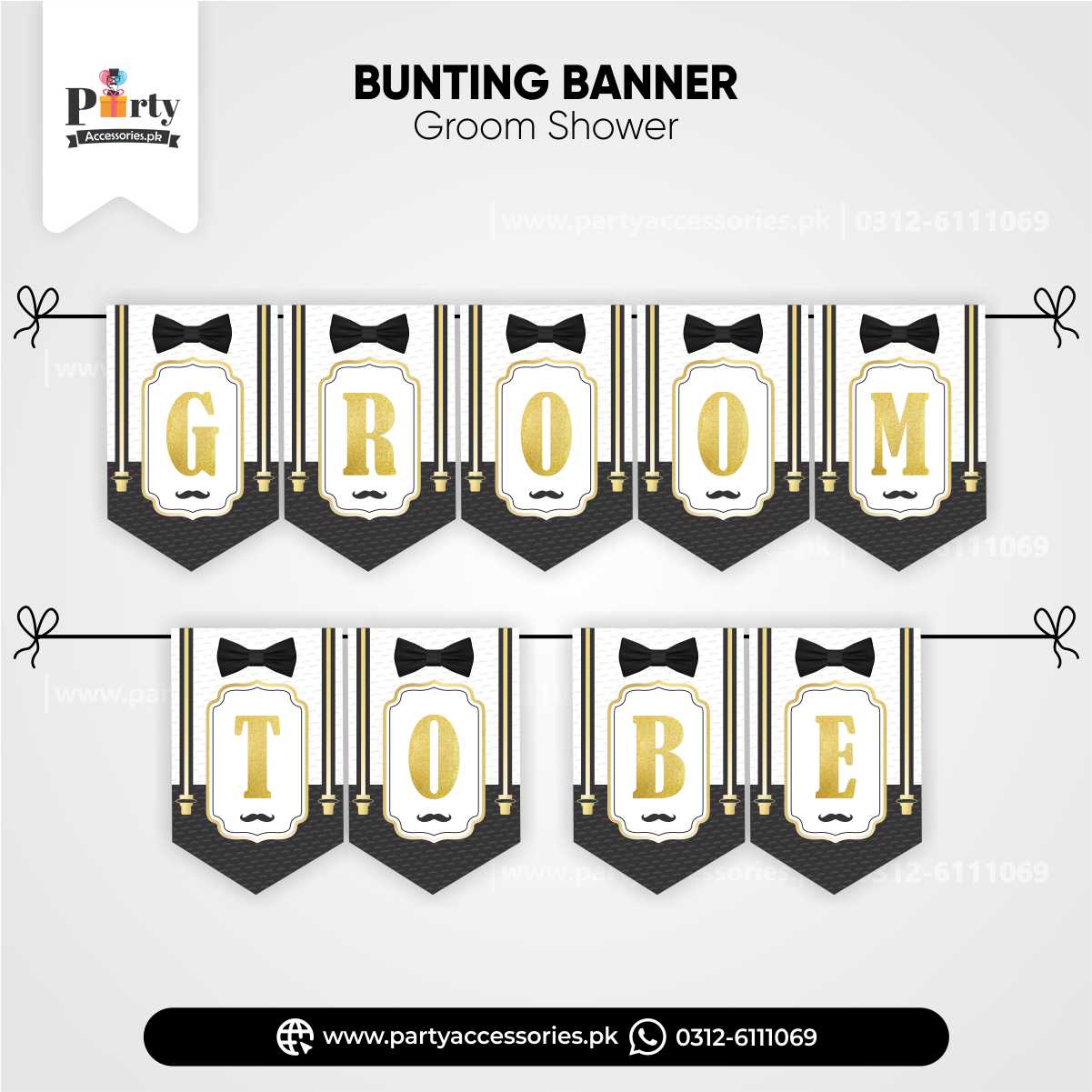 Groom-to-Be Bunting Banner: Perfect Wall Decoration for Groom Showers
