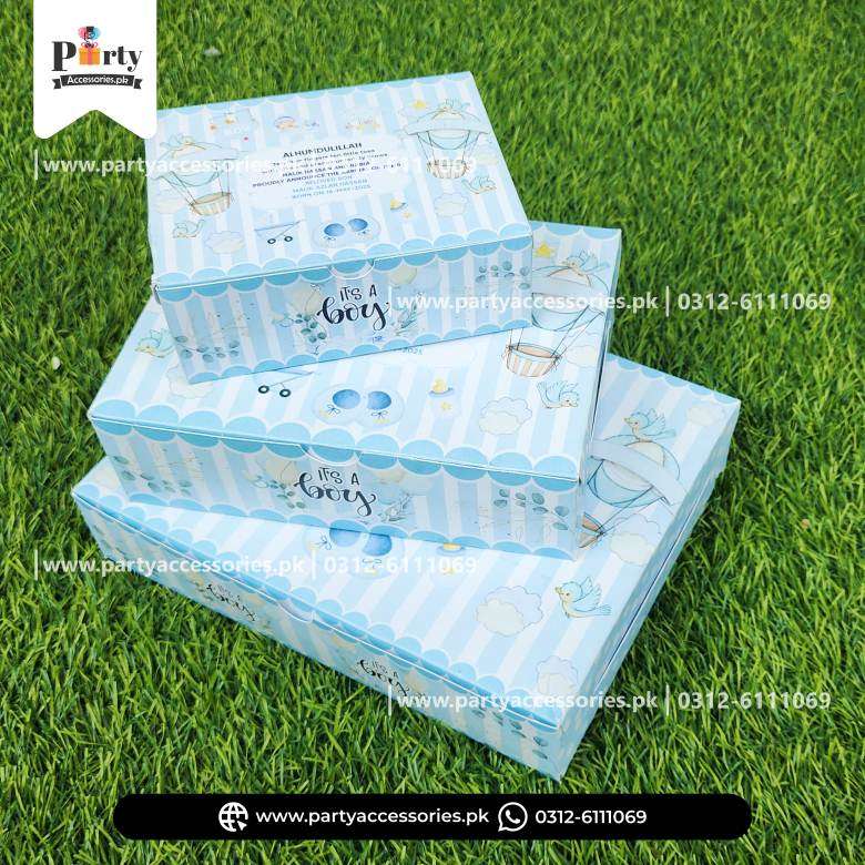 Baby Boy Birth Announcement Boxes | It's a Boy Sweet Boxes | Personalized Methai Boxes