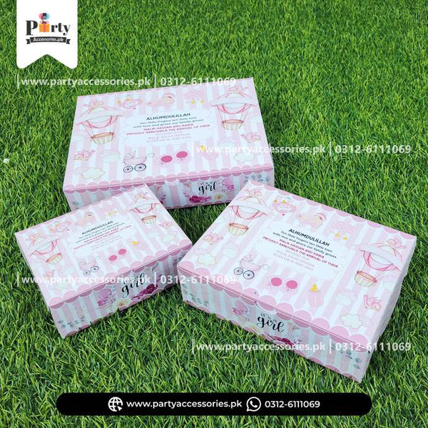 Baby Girl Birth Announcement Boxes | It's a Girl Sweet Boxes | Personalized Methai Boxes