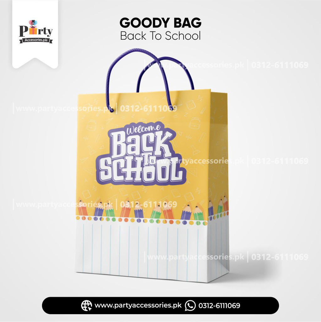 Back to school party Customized goody bags | Pack of 6