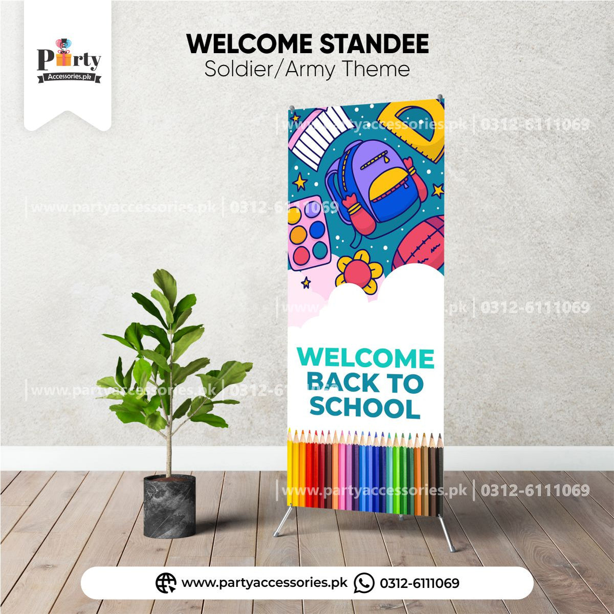Welcome Standee for back to school theme Party – PartyAccessories.pk