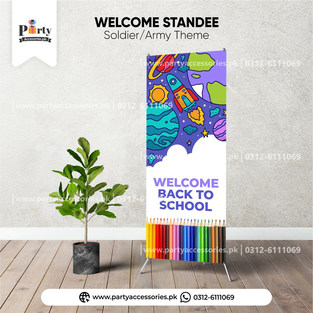 Welcome Standee for back to school theme Party