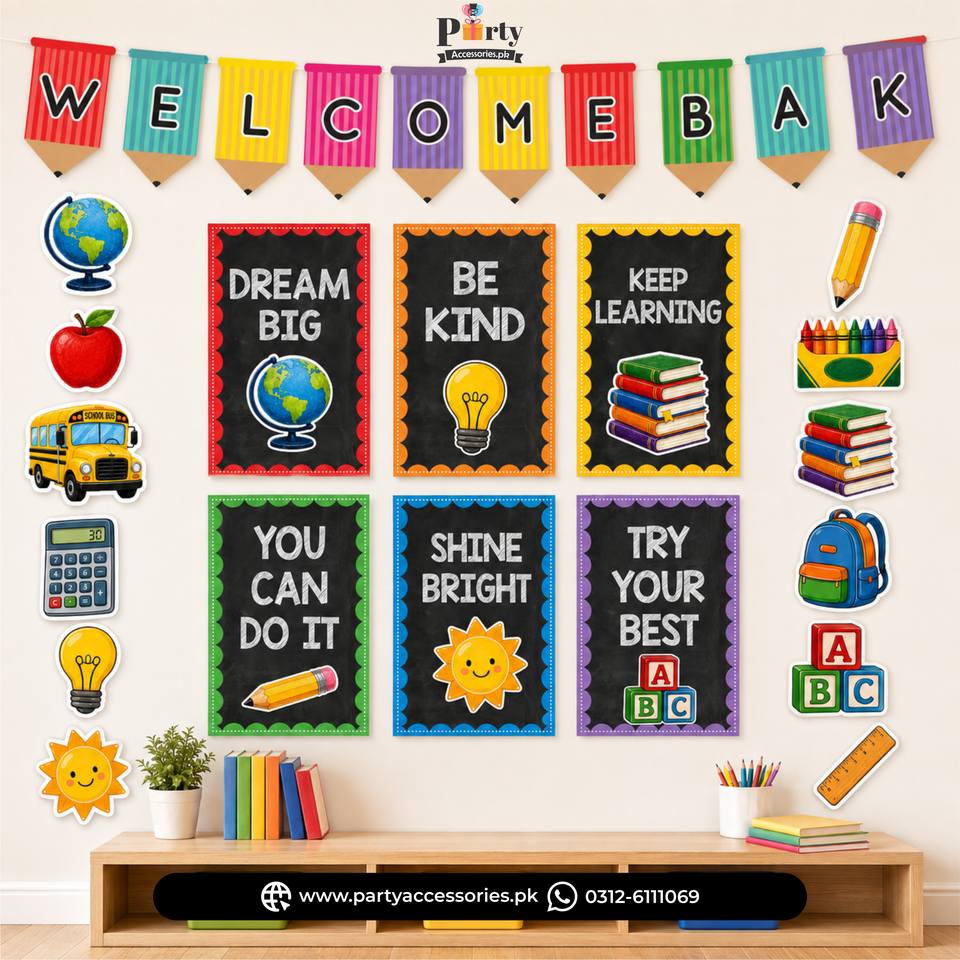 Back to School Decoration Deal 3 – Colorful School Theme
