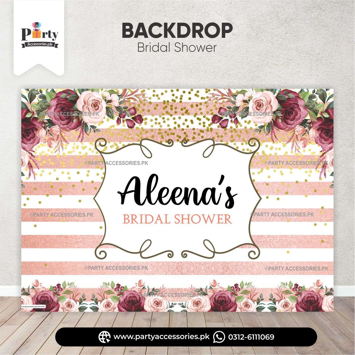 Bridal shower Backdrop penaflex PINTEREST IDEAS
