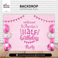 half birthday customized birthday backdrop 
