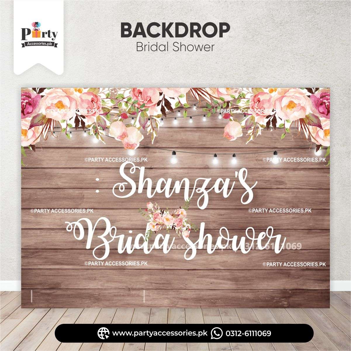 Bride to be wall decoration backdrop for bridal shower