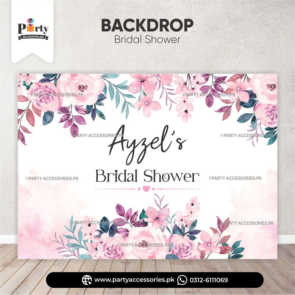 Bridal shower Backdrop penaflex DARAZ decoration