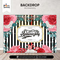 happy anniversary customized party backdrop 