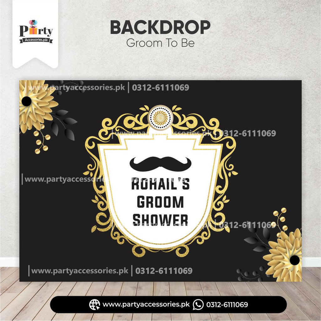 groom roaster party backdrop customized 