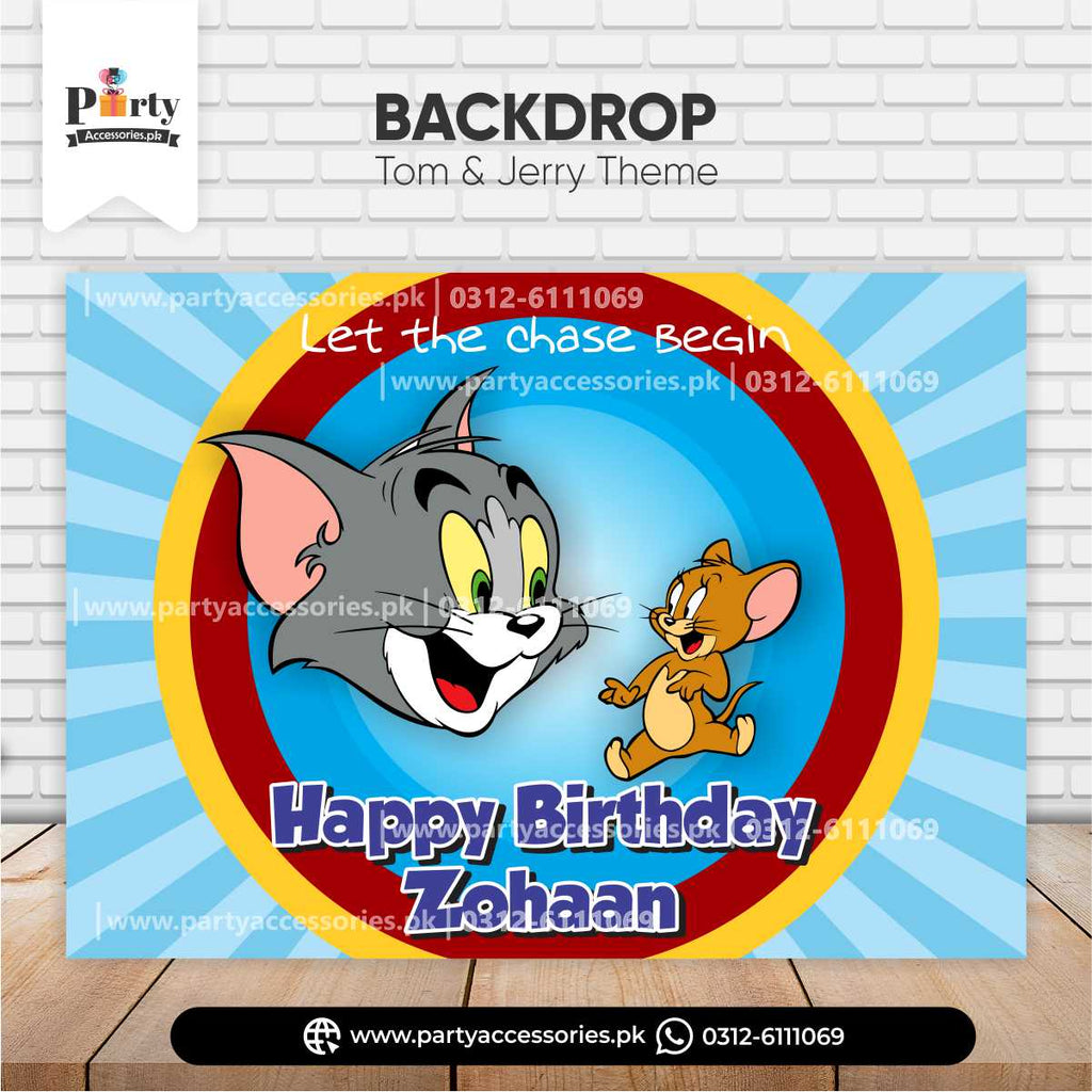 tom and jerry backdrop for birthday 
