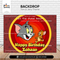 tom and jerry theme birthday party backdrop 