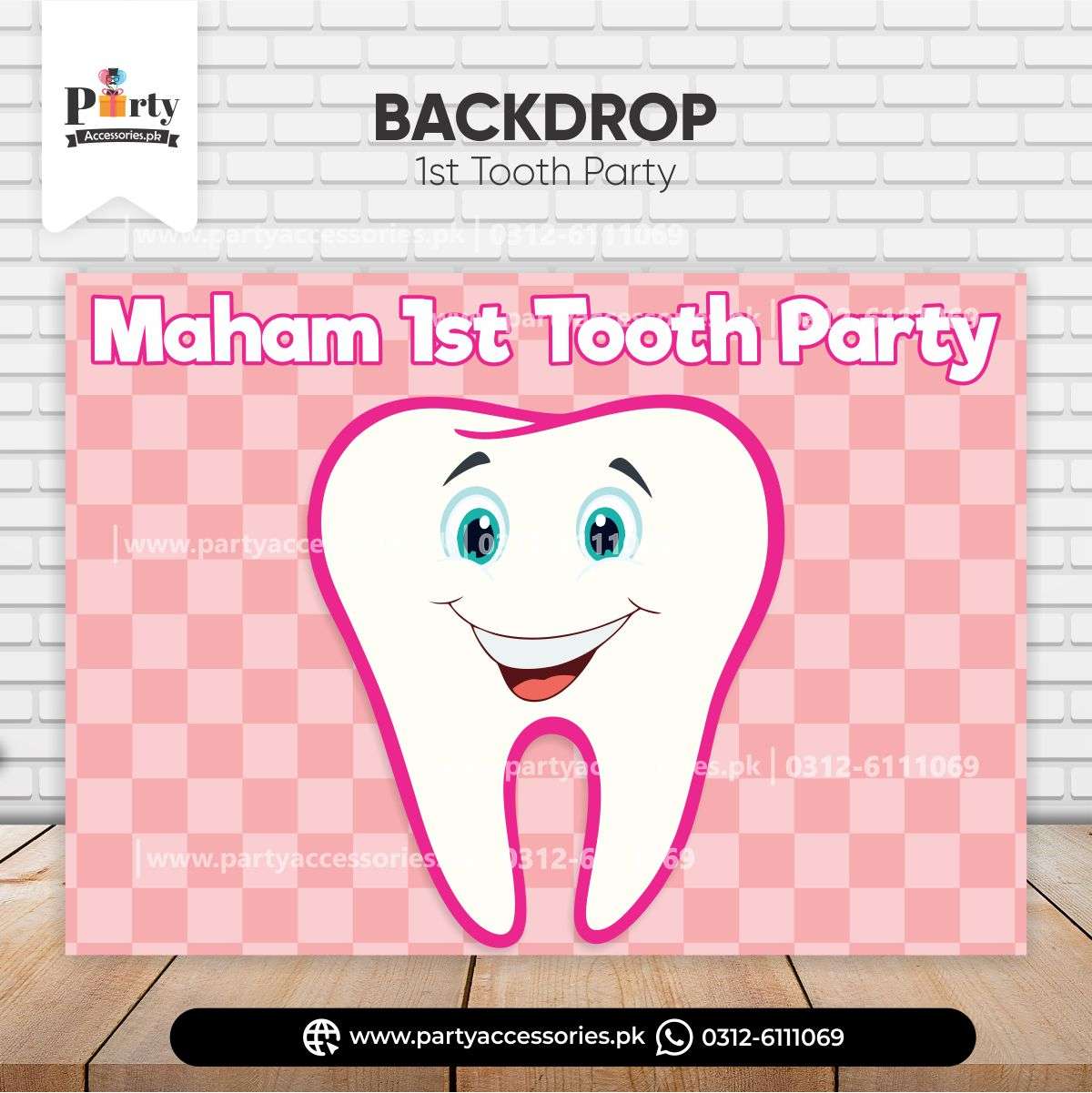 first tooth party backdrop