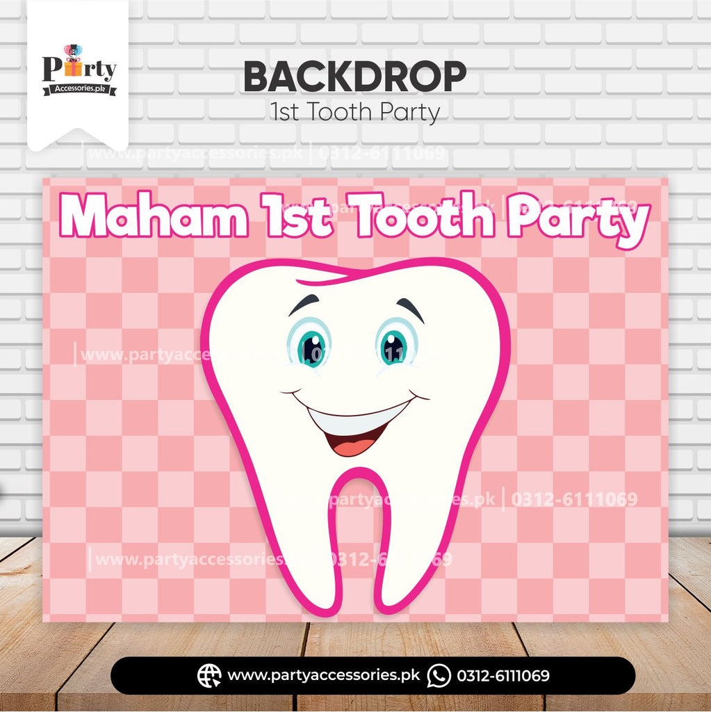 first tooth party backdrop