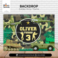 army soldier theme birthday backdrop