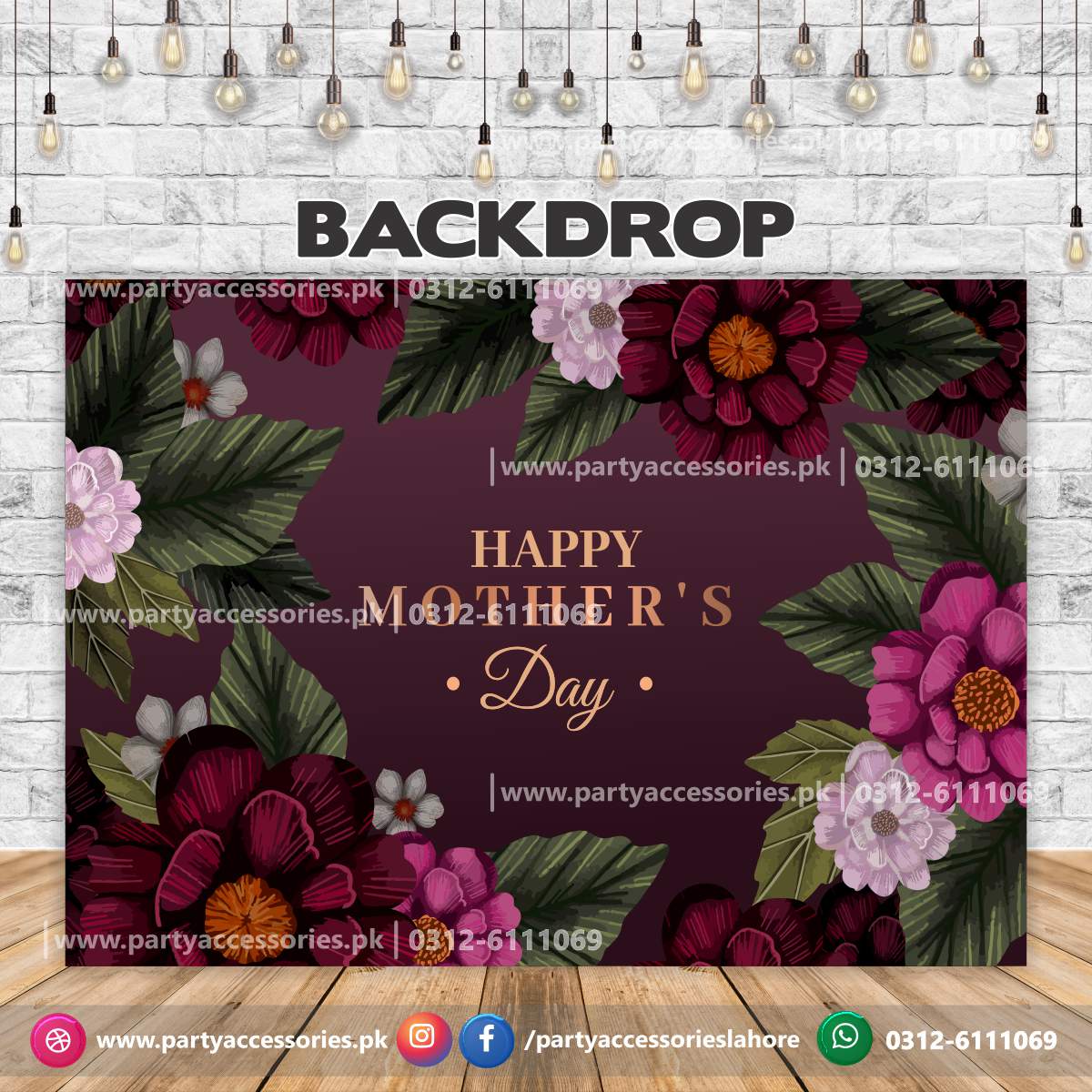 Happy Mother's Day Wall Decoration Backdrop