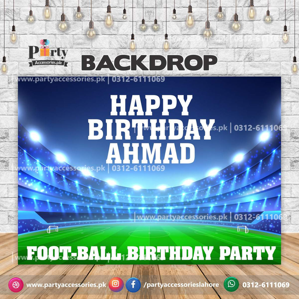 Customized football Theme Birthday Party Backdrop