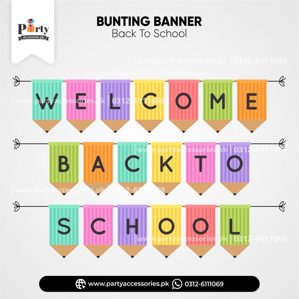 welcome back to school decoration banner