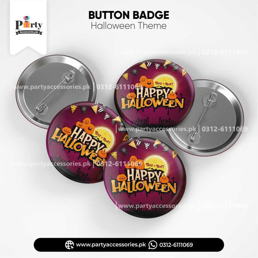 halloween theme party wear button badges