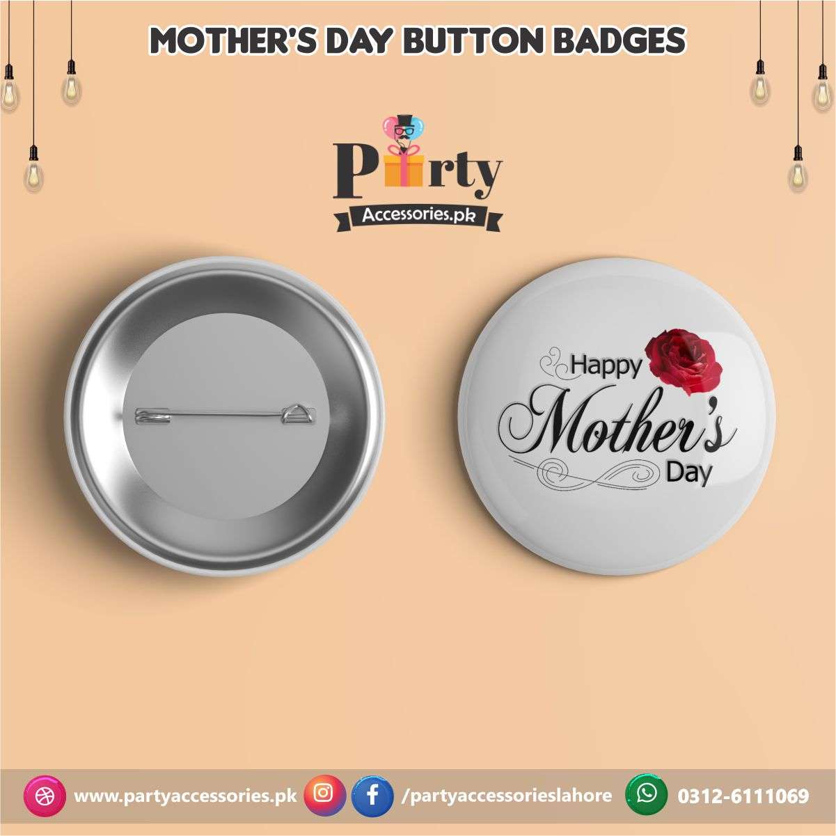 Happy Mother's Day Badge for Celebration