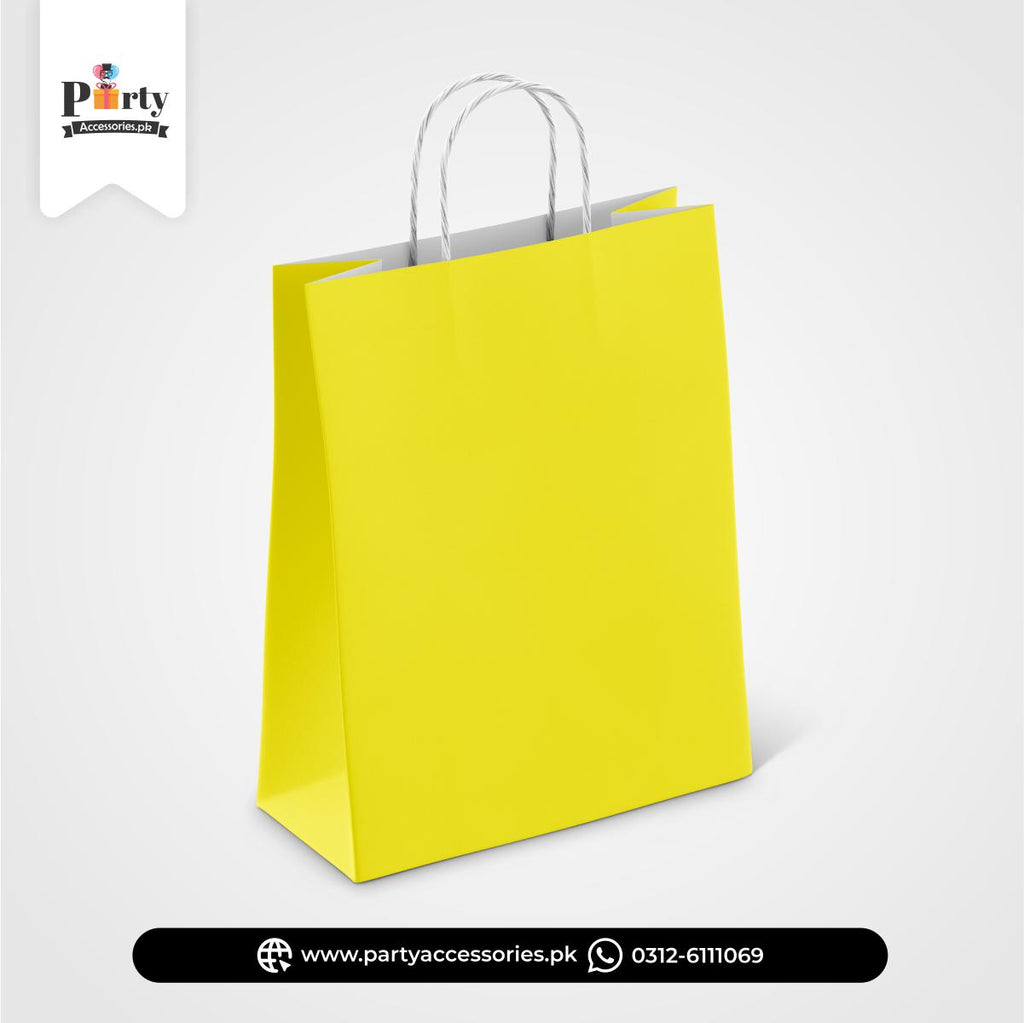 Plain yellow color favor / goody bags