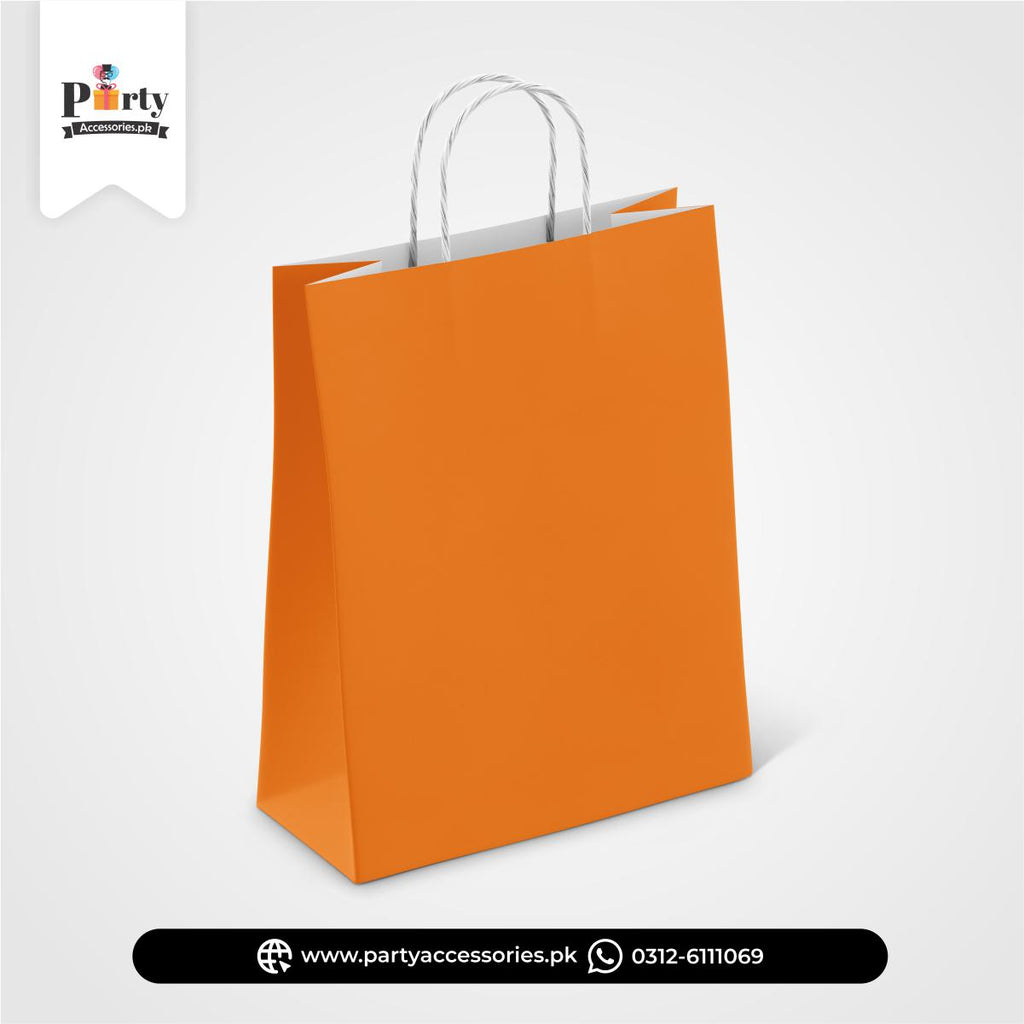 Plain orange color favor / goody bags