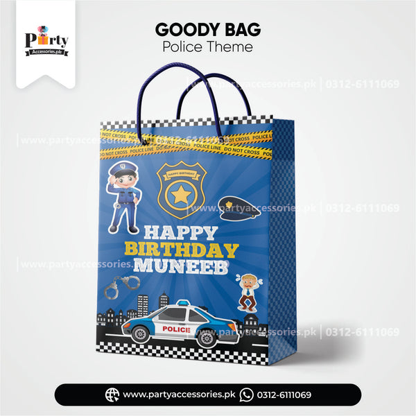 police theme customized goody bags 
