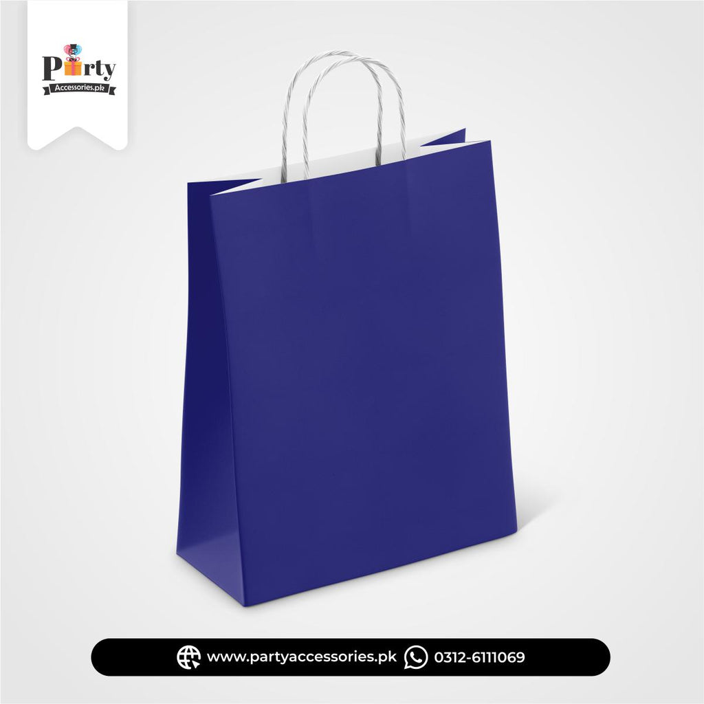 Plain blue color favor / goody bags