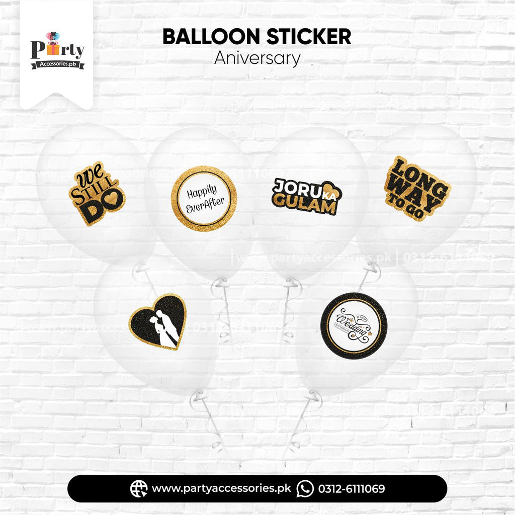 ANNIVERSARY THEME CUSTOMIZED BALLOONS STICKERS