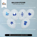 half birthday theme customized transparent balloons with stickers for baby boy 