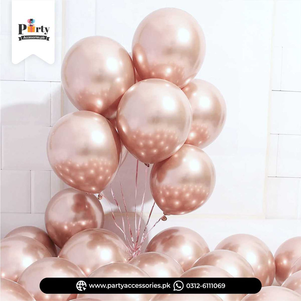 LIGHT GOLD COLOR CHROME BALLOONS