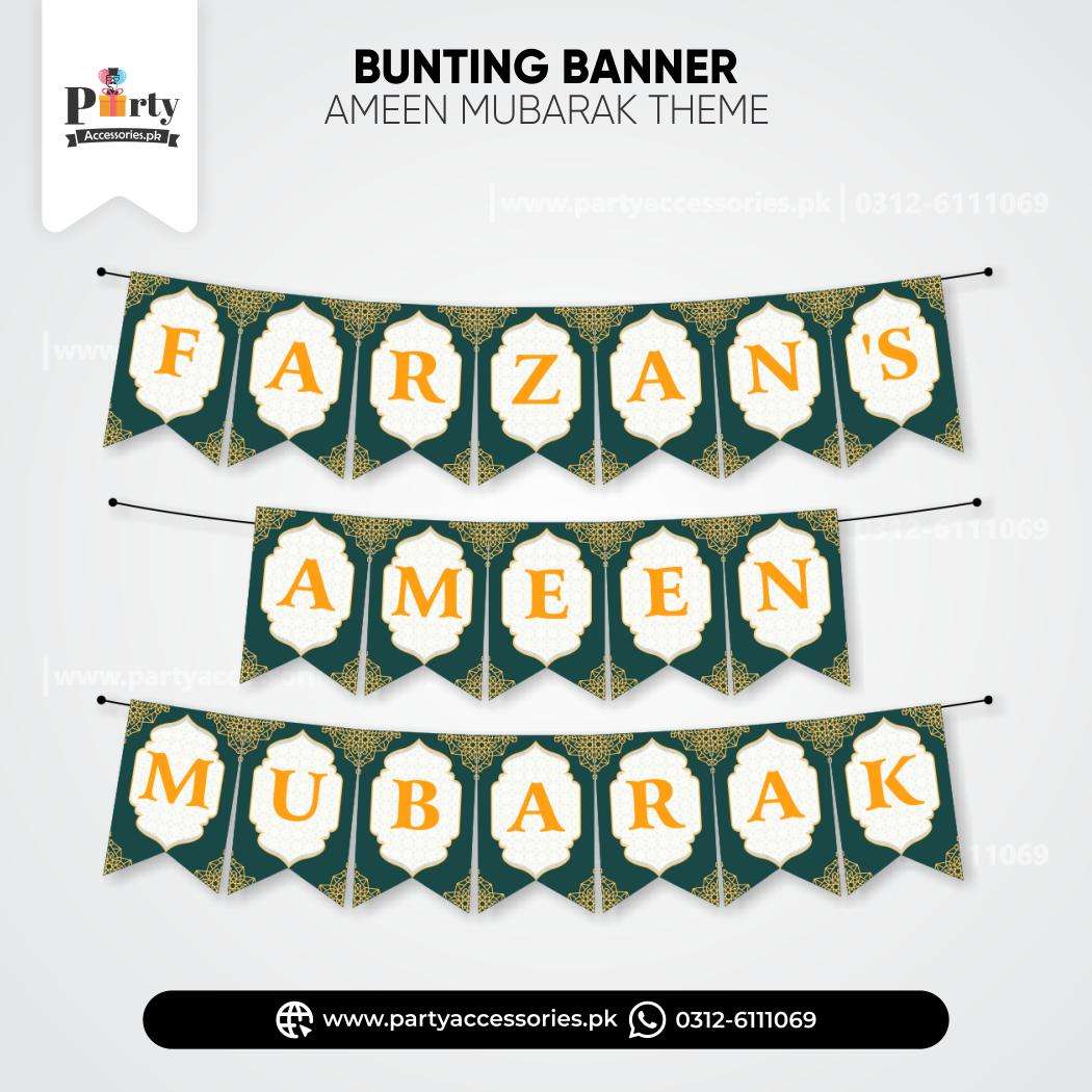Customized Name Bunting Banner for Ameen Mubarak