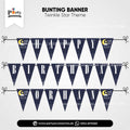 customized triangle theme customized bunting banner for birthday party in twinkle star theme 