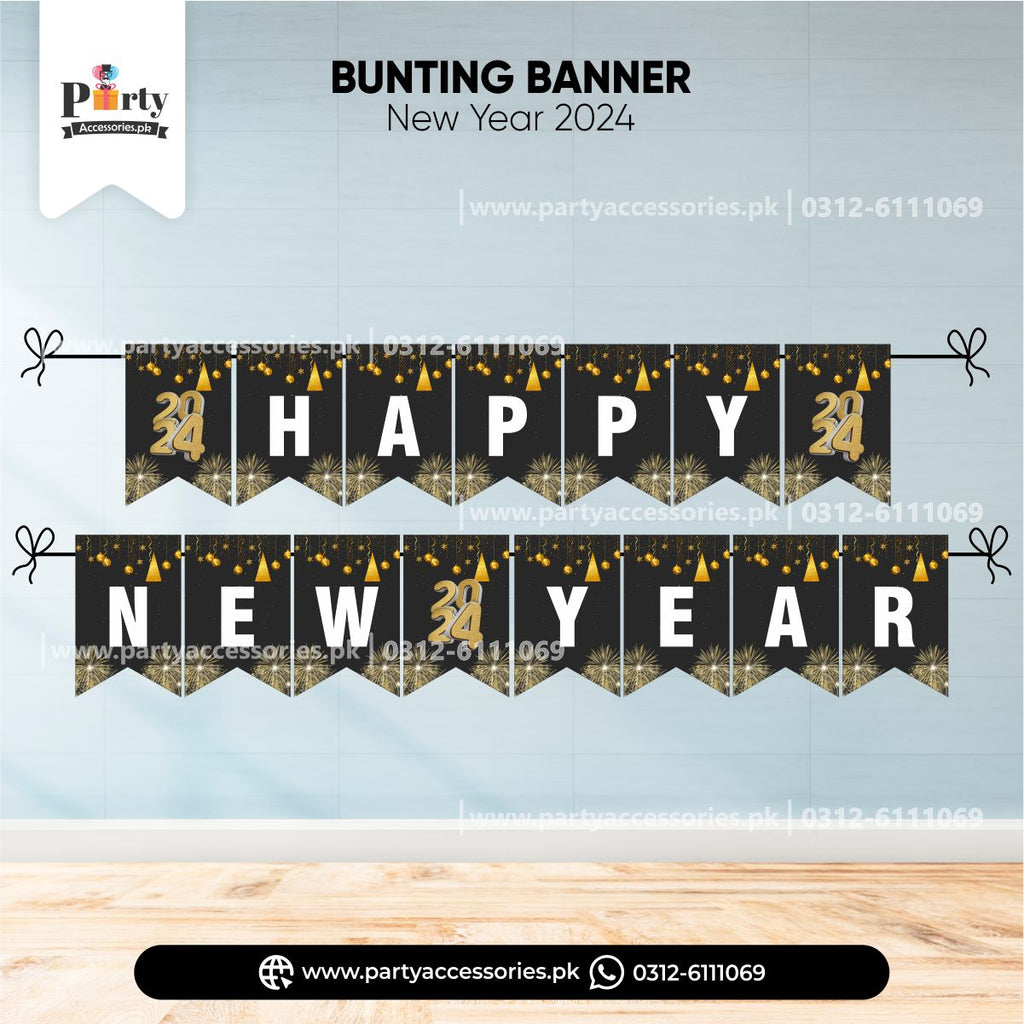NEW YEAR PARTY CUSTOMIZED BUNITNG BANNER 