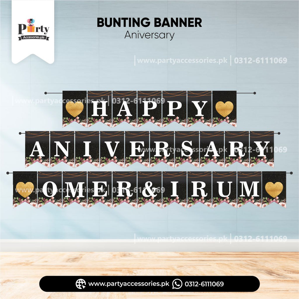 customized anniversary bunting banner for party 