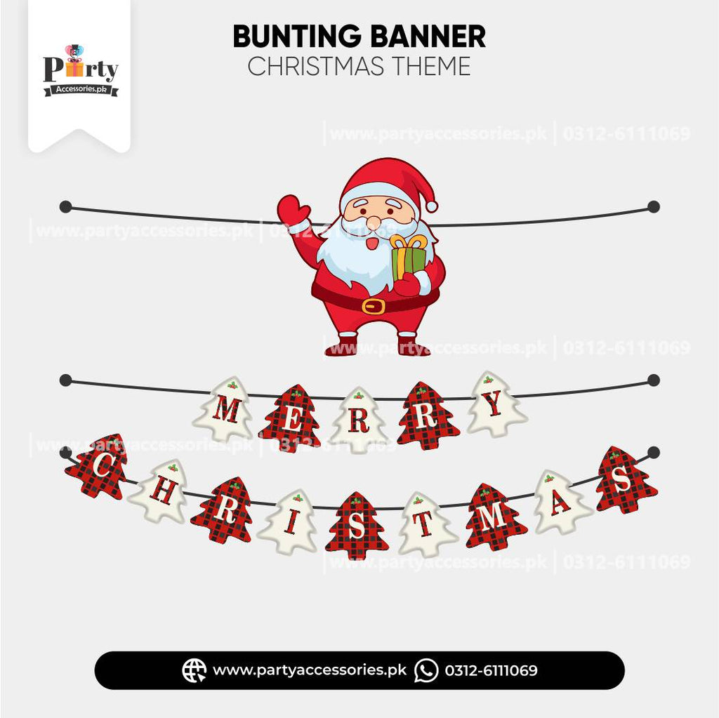 Merry Christmas theme Bunting Banner