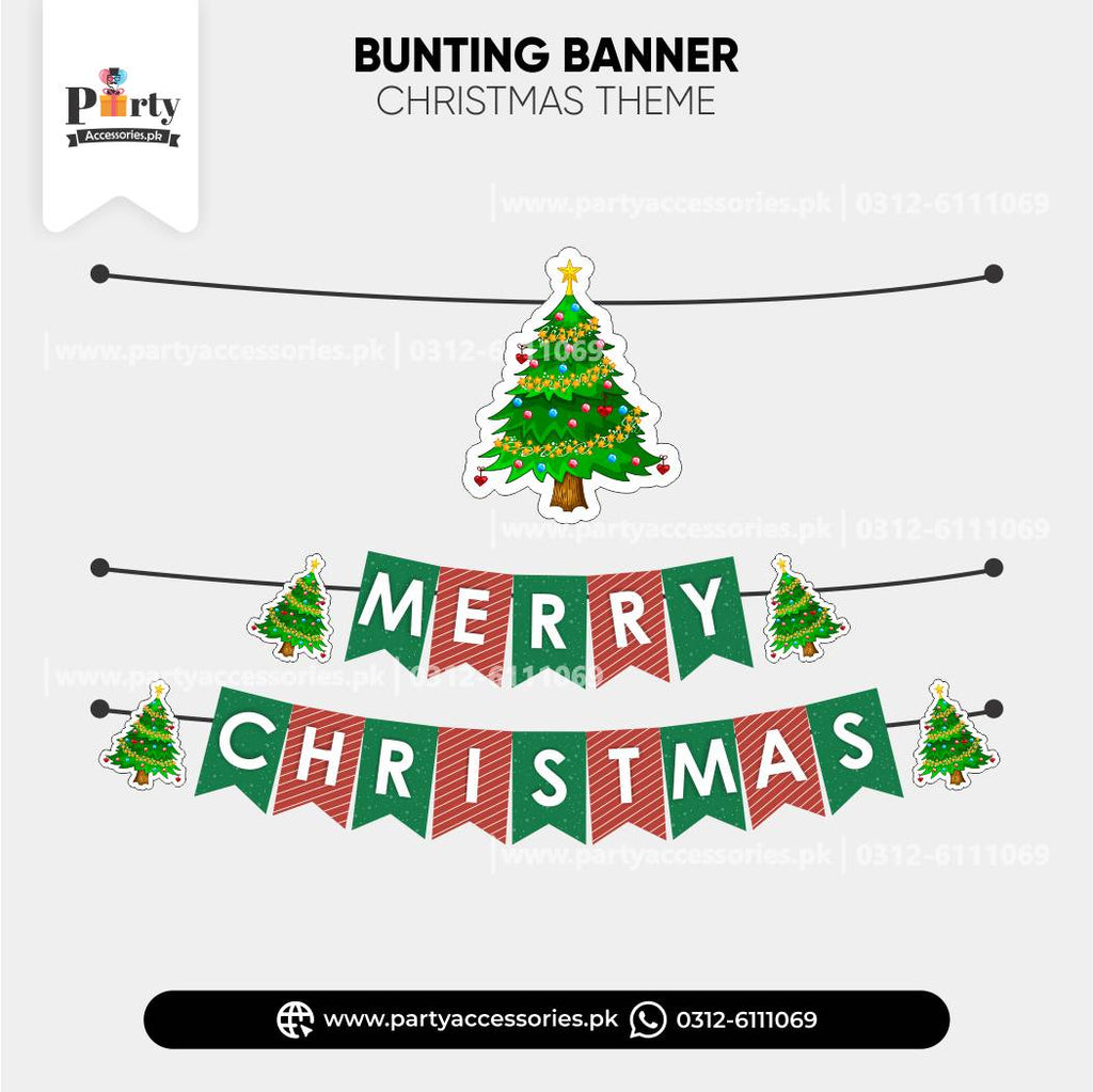 Merry Christmas Wall decoration bunting banner