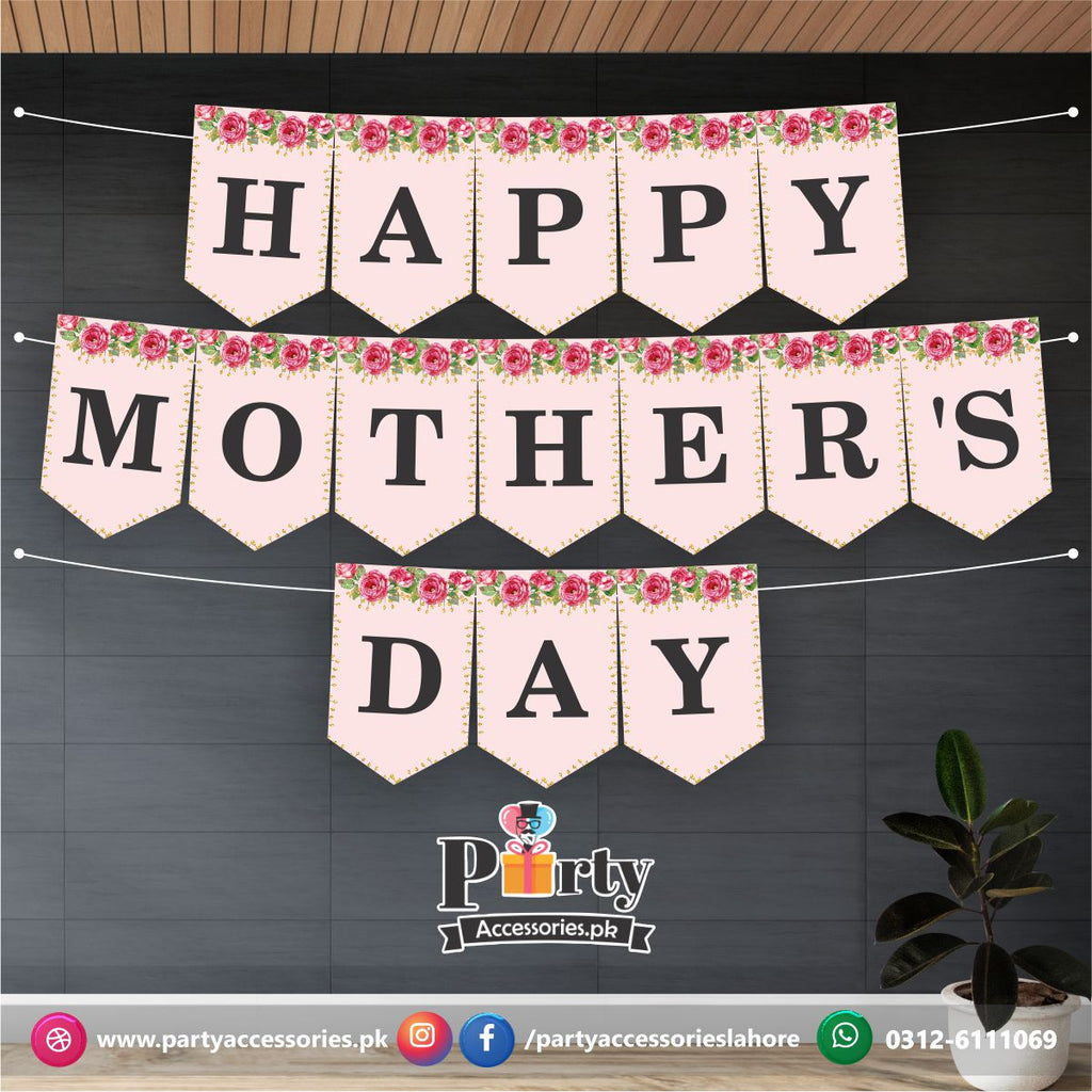 Happy Mother's Day bunting banner for Mother's Day decoration 